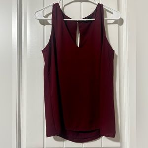 Burgundy sleeves blouse
